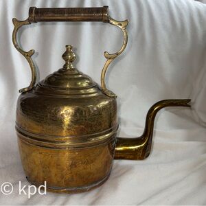 Antique Moorish Moroccan Brass & Copper Tea Kettle